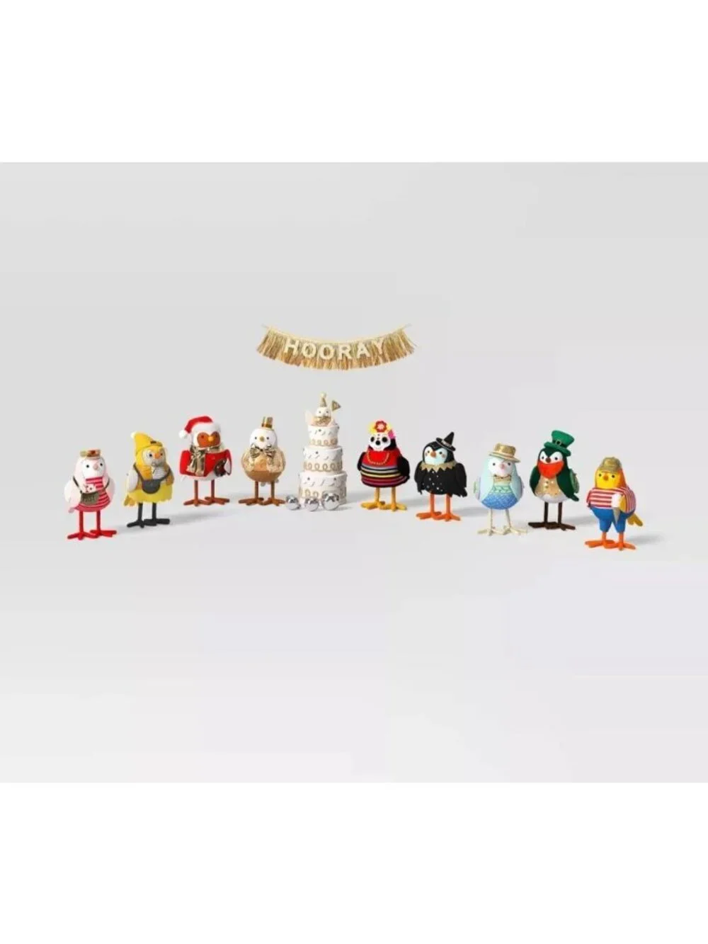 Target 10pc Featherly Friends 2025 Anniversary Collection Christmas Figurine Set